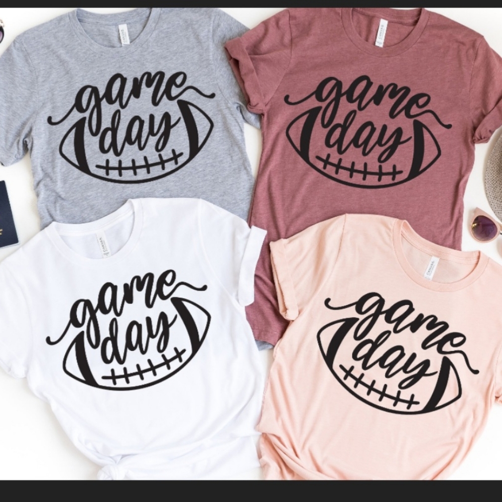 Game Day Football V-neck Tee - Picture 2 of 7